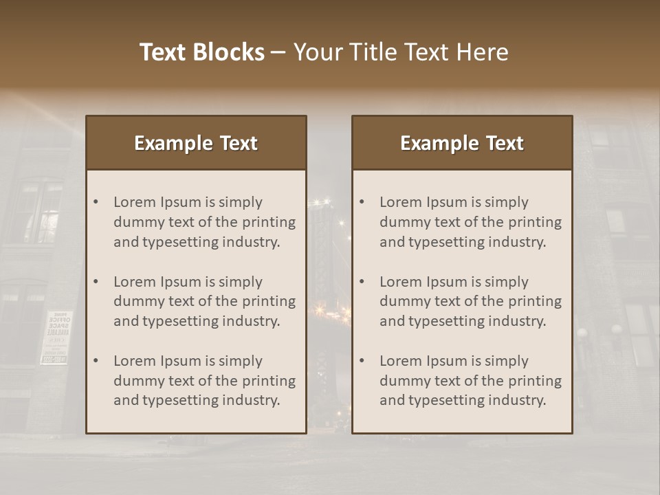 Manhattan Bridge,View From Washington Street , New York,United States Of America PowerPoint Template