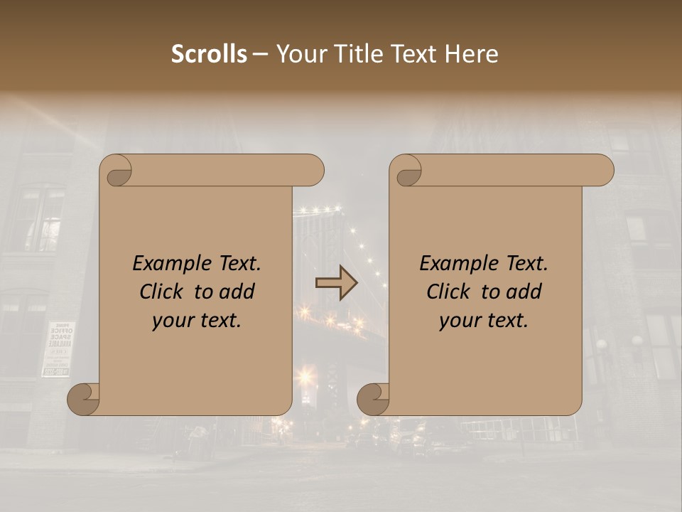 Manhattan Bridge,View From Washington Street , New York,United States Of America PowerPoint Template