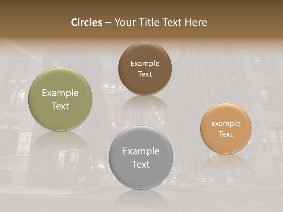 Manhattan Bridge,View From Washington Street , New York,United States Of America PowerPoint Template