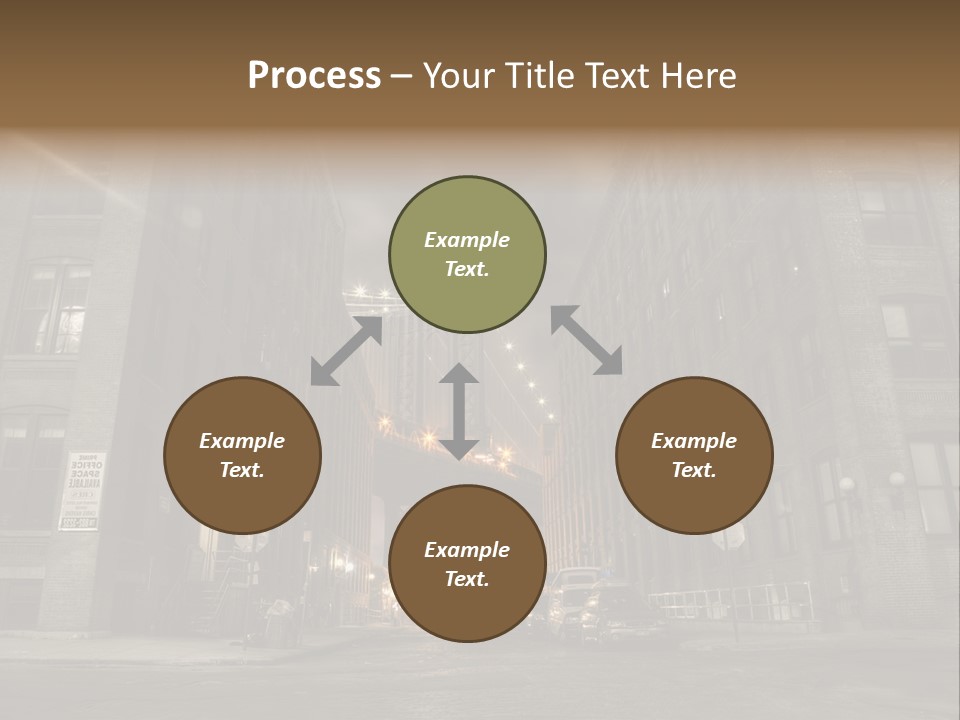 Manhattan Bridge,View From Washington Street , New York,United States Of America PowerPoint Template