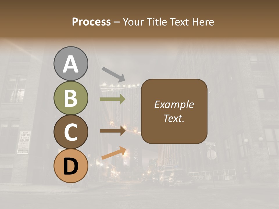 Manhattan Bridge,View From Washington Street , New York,United States Of America PowerPoint Template