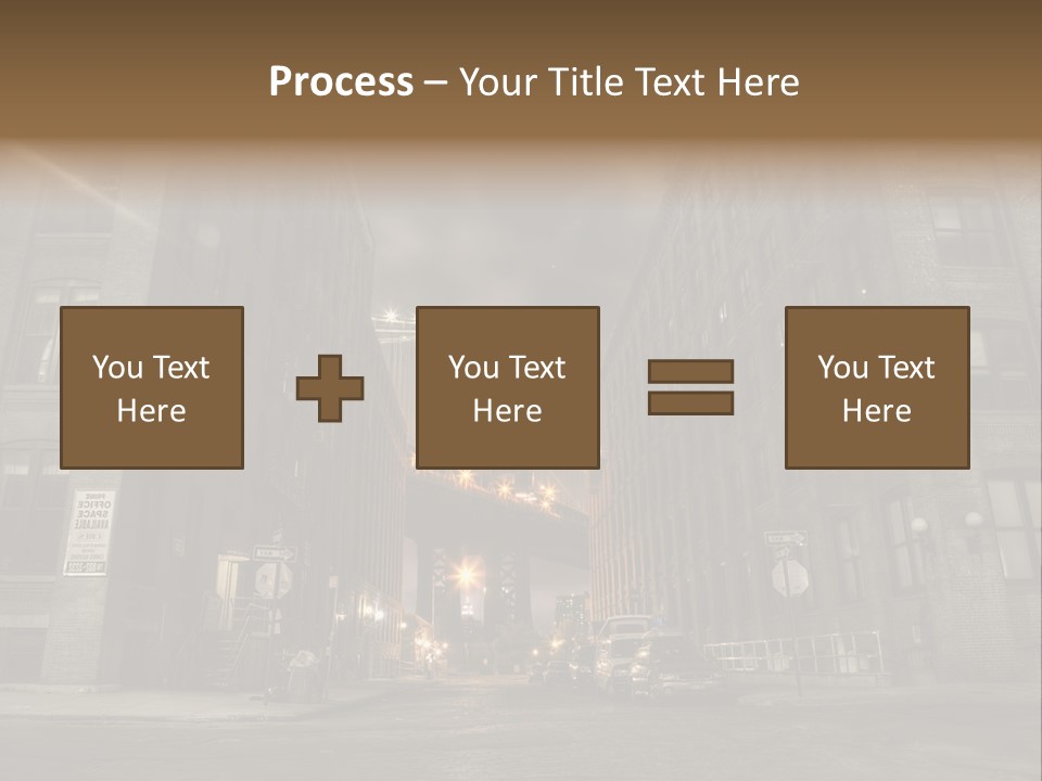 Manhattan Bridge,View From Washington Street , New York,United States Of America PowerPoint Template