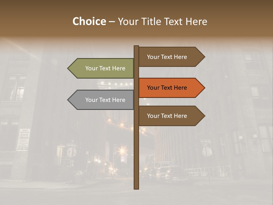 Manhattan Bridge,View From Washington Street , New York,United States Of America PowerPoint Template