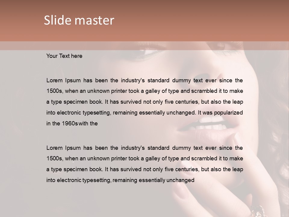 Beautiful Woman. Fashion Art Photo PowerPoint Template