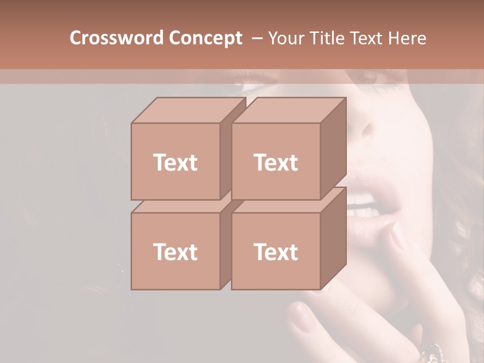 Beautiful Woman. Fashion Art Photo PowerPoint Template