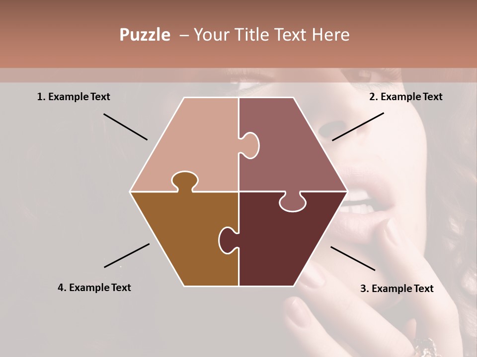 Beautiful Woman. Fashion Art Photo PowerPoint Template