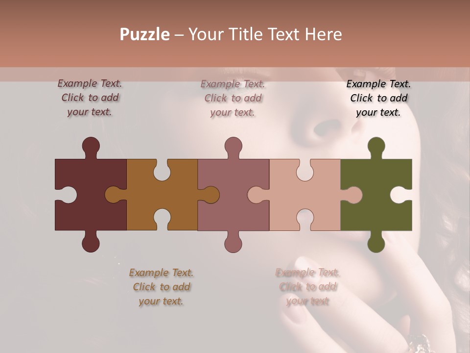 Beautiful Woman. Fashion Art Photo PowerPoint Template