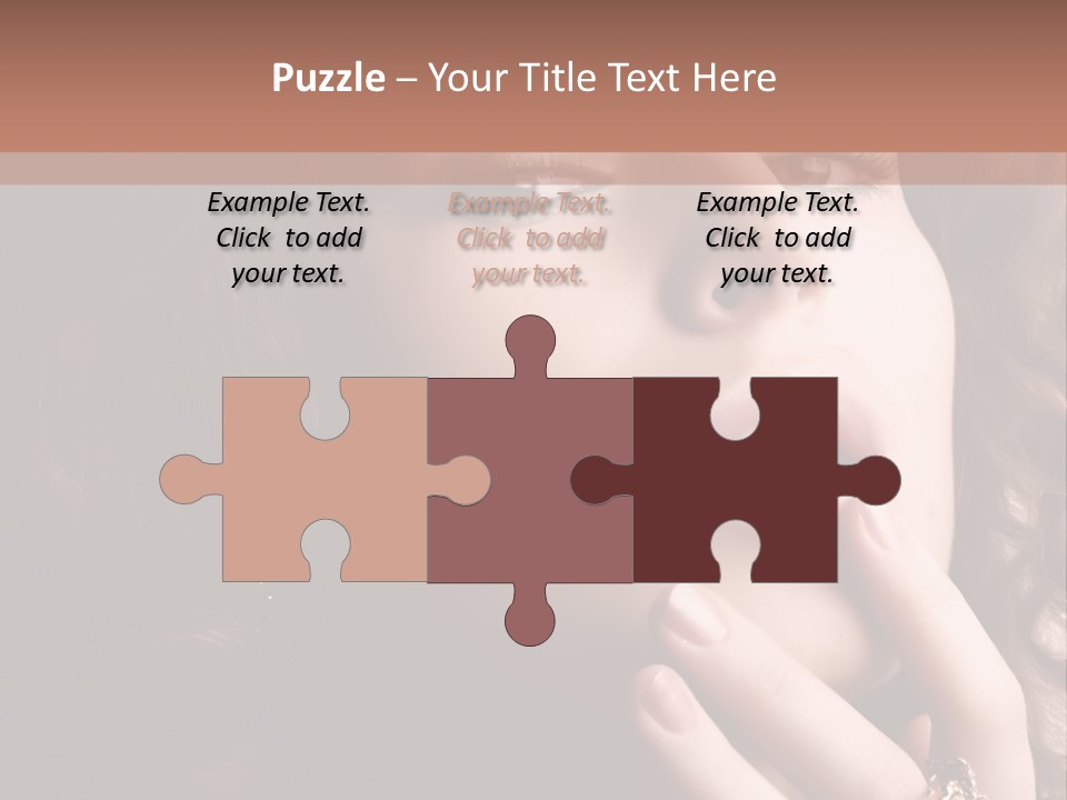 Beautiful Woman. Fashion Art Photo PowerPoint Template