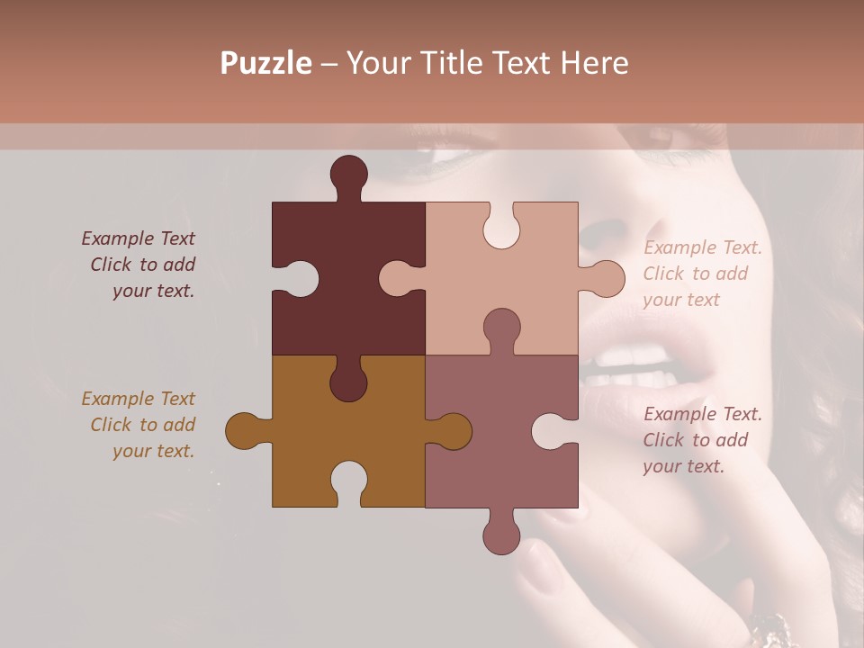 Beautiful Woman. Fashion Art Photo PowerPoint Template