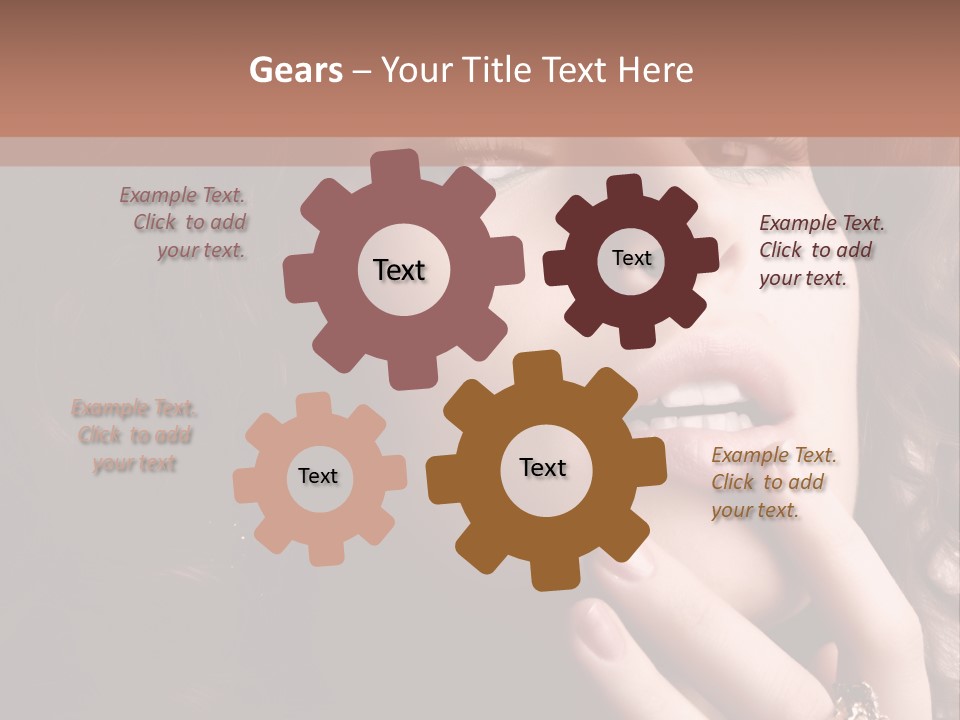 Beautiful Woman. Fashion Art Photo PowerPoint Template