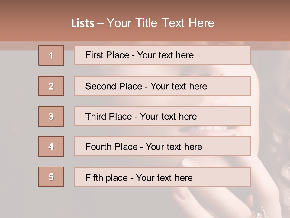 Beautiful Woman. Fashion Art Photo PowerPoint Template