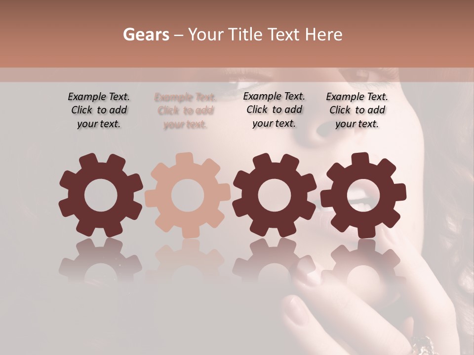 Beautiful Woman. Fashion Art Photo PowerPoint Template