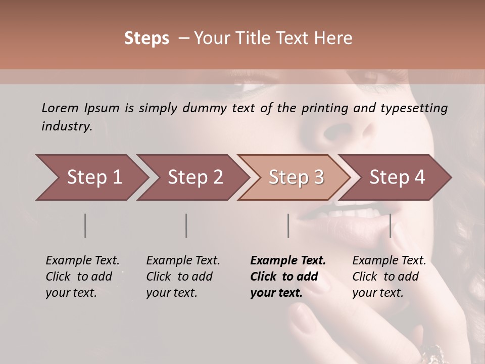 Beautiful Woman. Fashion Art Photo PowerPoint Template