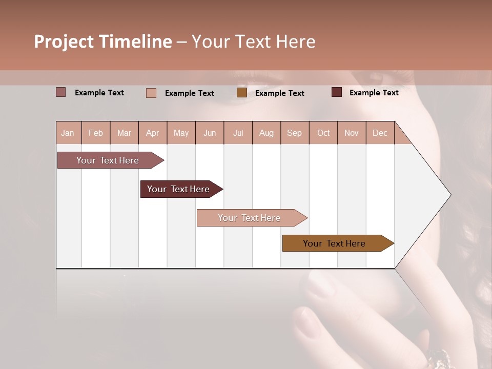 Beautiful Woman. Fashion Art Photo PowerPoint Template