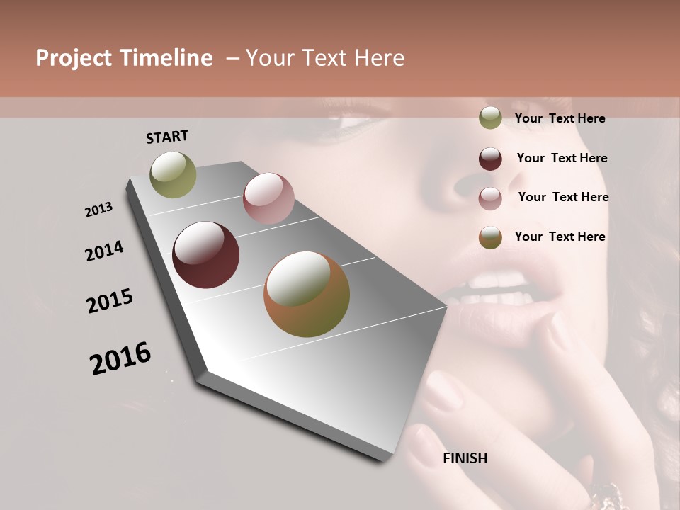 Beautiful Woman. Fashion Art Photo PowerPoint Template