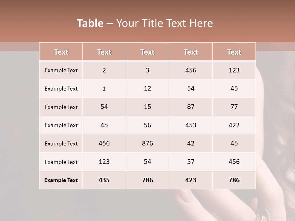 Beautiful Woman. Fashion Art Photo PowerPoint Template