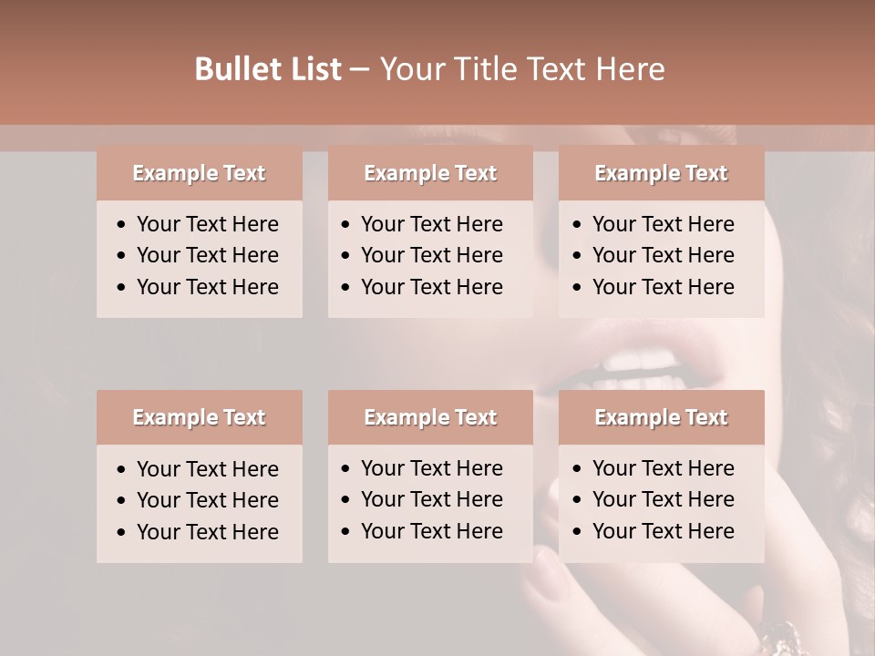 Beautiful Woman. Fashion Art Photo PowerPoint Template