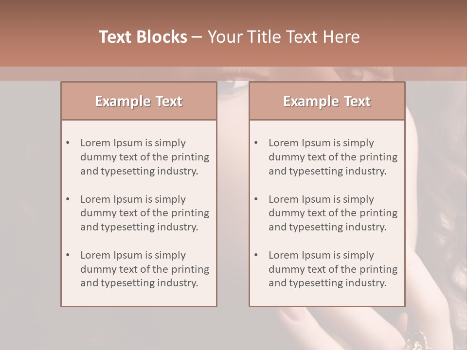 Beautiful Woman. Fashion Art Photo PowerPoint Template