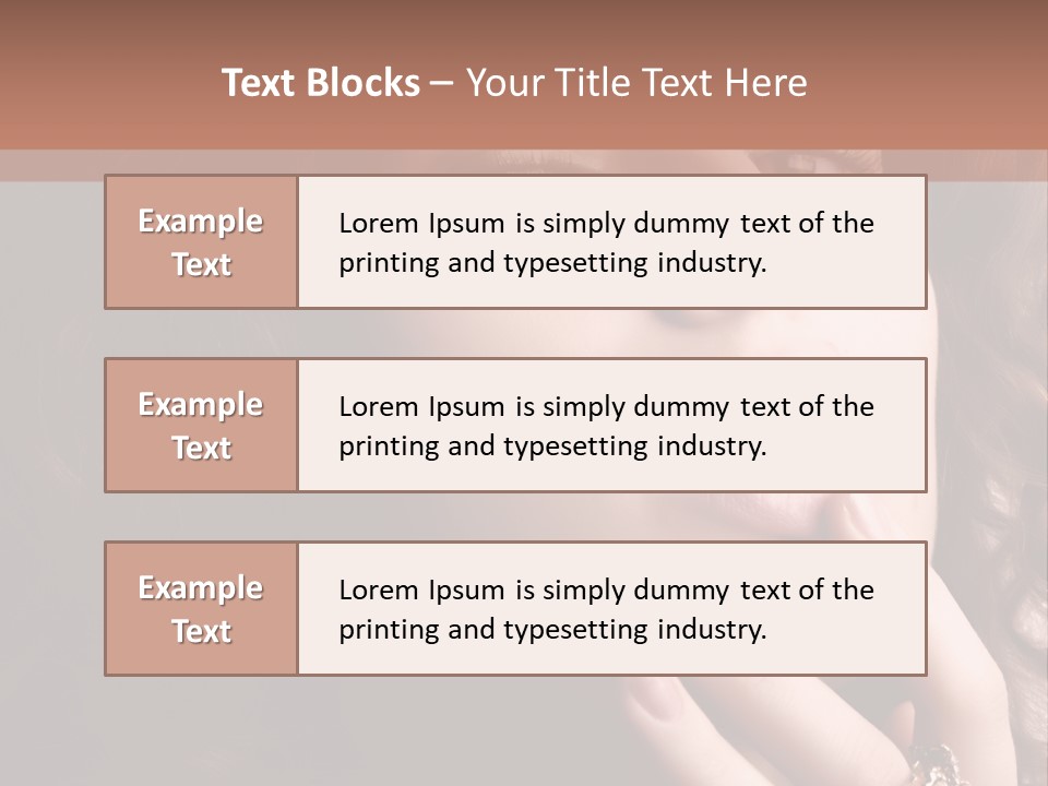 Beautiful Woman. Fashion Art Photo PowerPoint Template