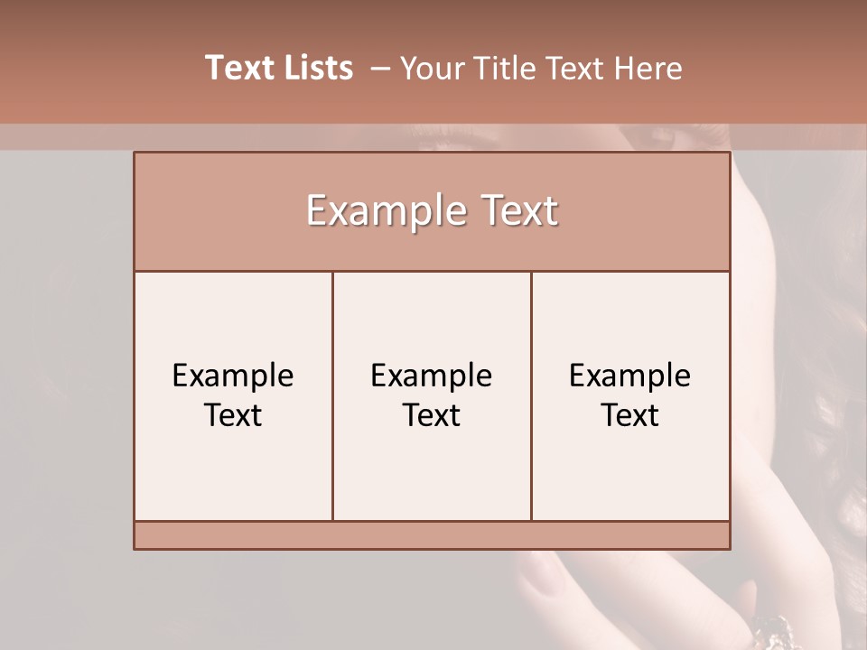 Beautiful Woman. Fashion Art Photo PowerPoint Template