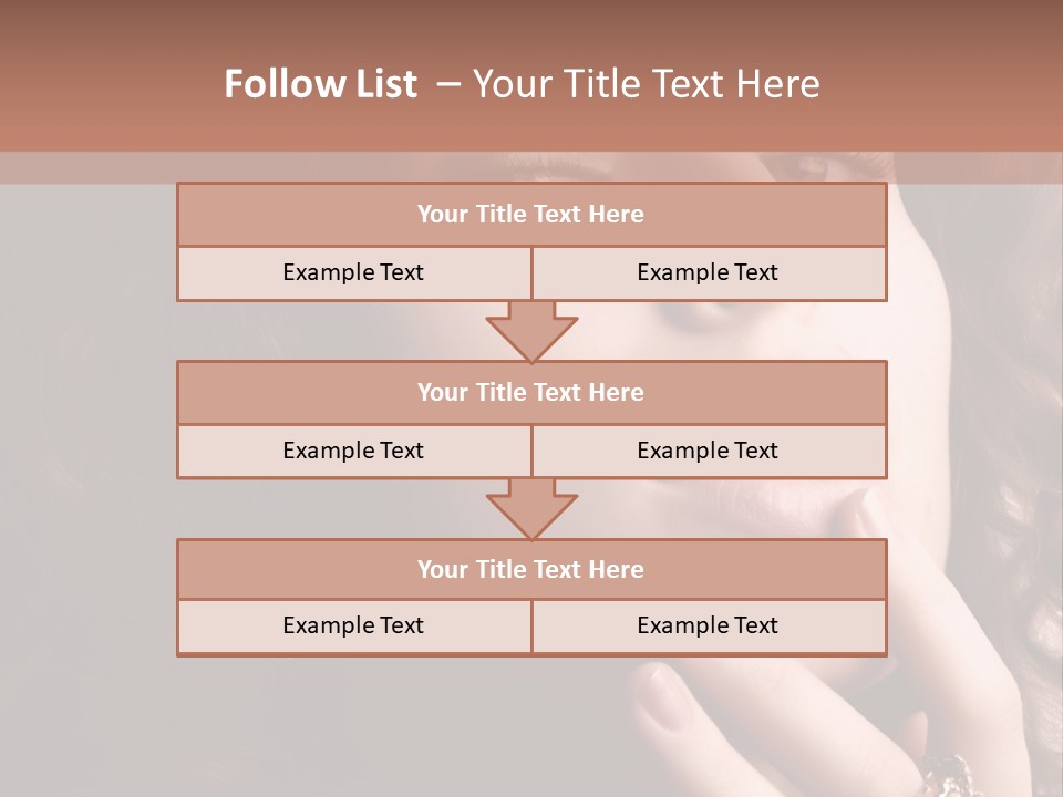 Beautiful Woman. Fashion Art Photo PowerPoint Template