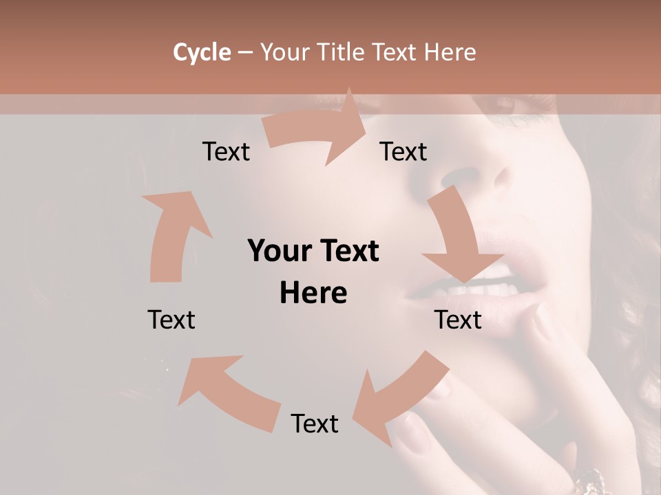 Beautiful Woman. Fashion Art Photo PowerPoint Template