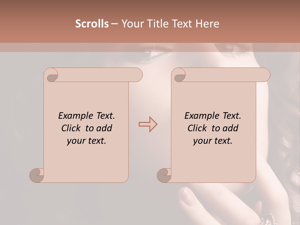 Beautiful Woman. Fashion Art Photo PowerPoint Template