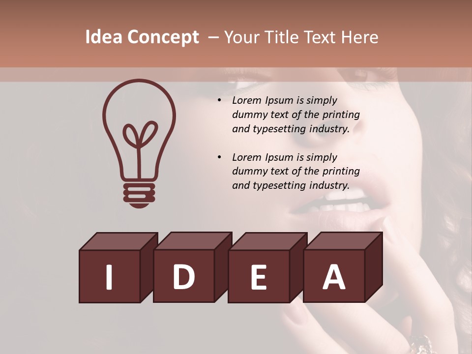 Beautiful Woman. Fashion Art Photo PowerPoint Template