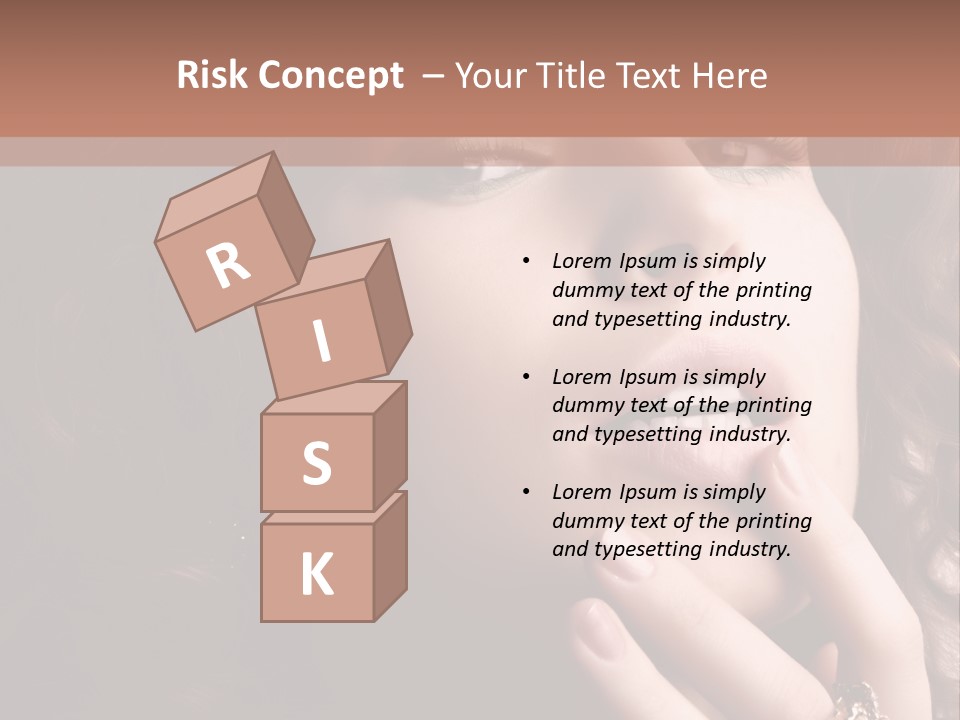 Beautiful Woman. Fashion Art Photo PowerPoint Template