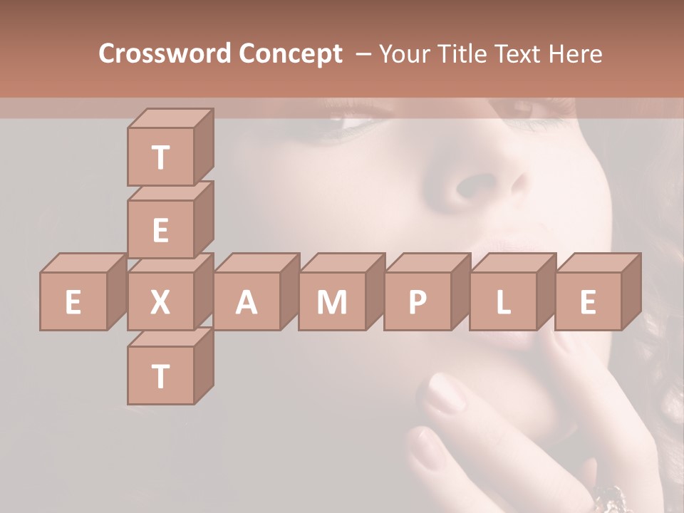 Beautiful Woman. Fashion Art Photo PowerPoint Template