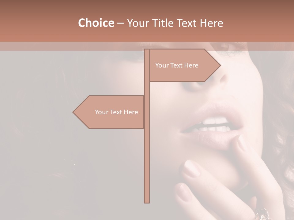 Beautiful Woman. Fashion Art Photo PowerPoint Template