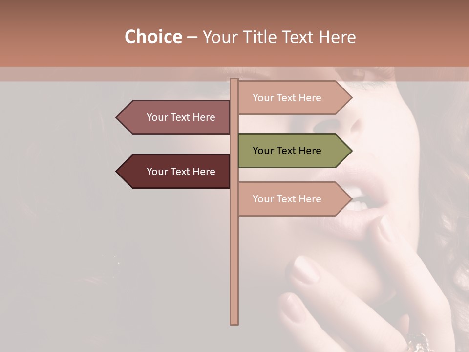 Beautiful Woman. Fashion Art Photo PowerPoint Template