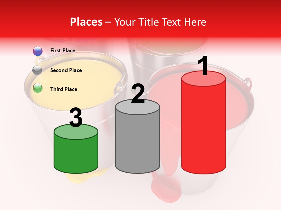 Buckets With A Paint PowerPoint Template