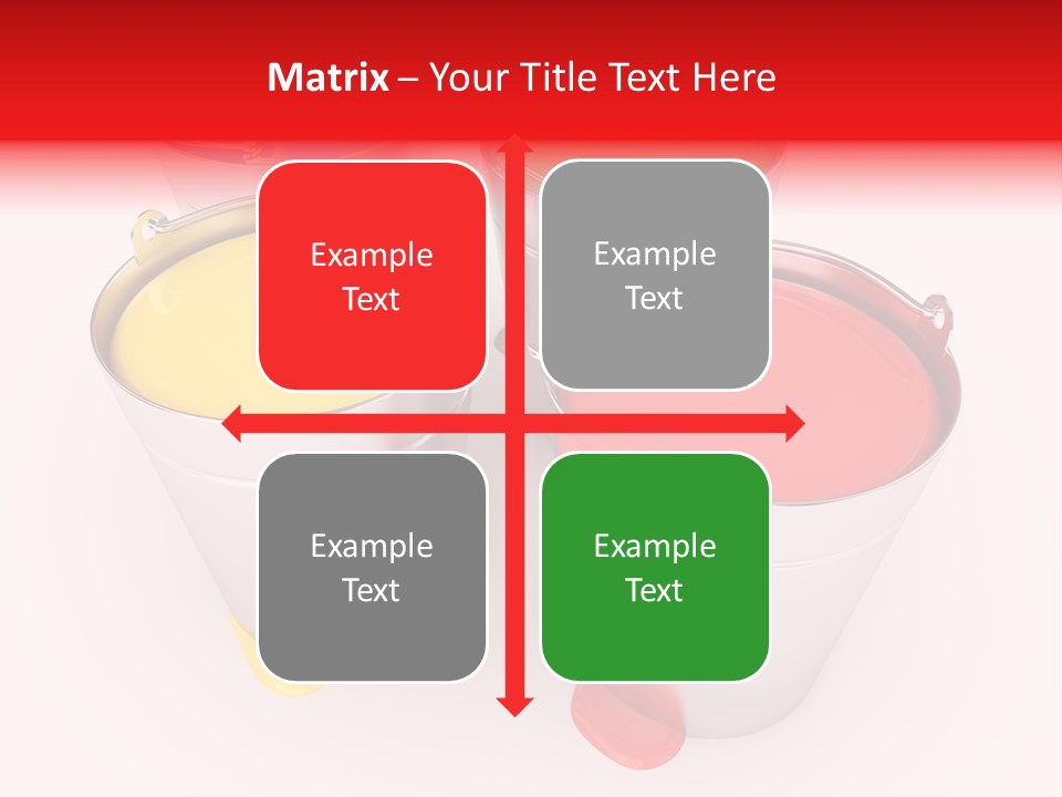 Buckets With A Paint PowerPoint Template