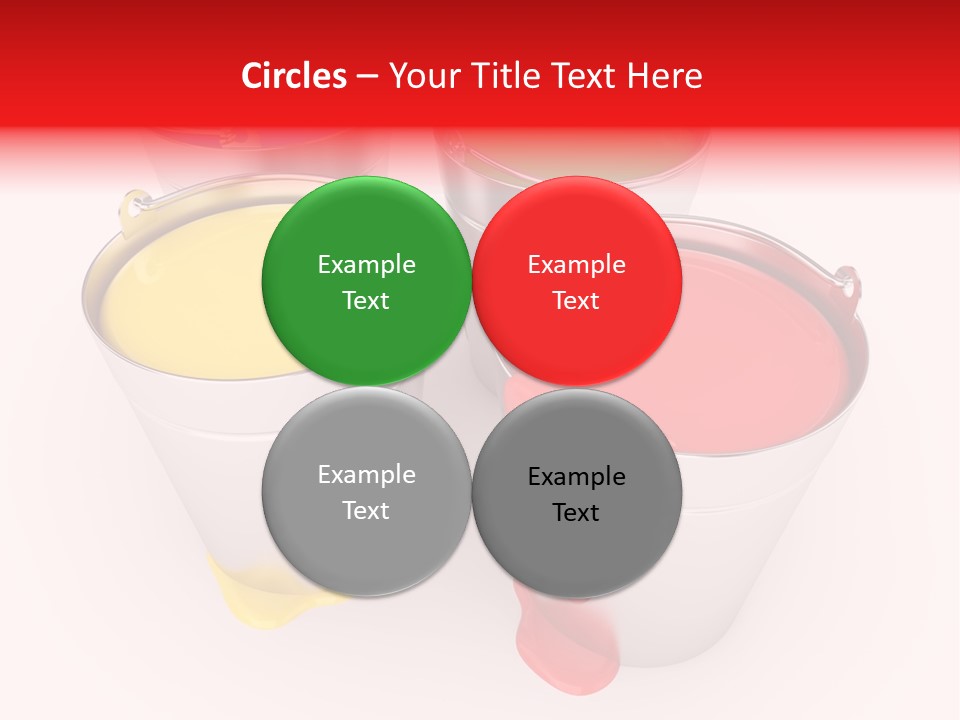 Buckets With A Paint PowerPoint Template