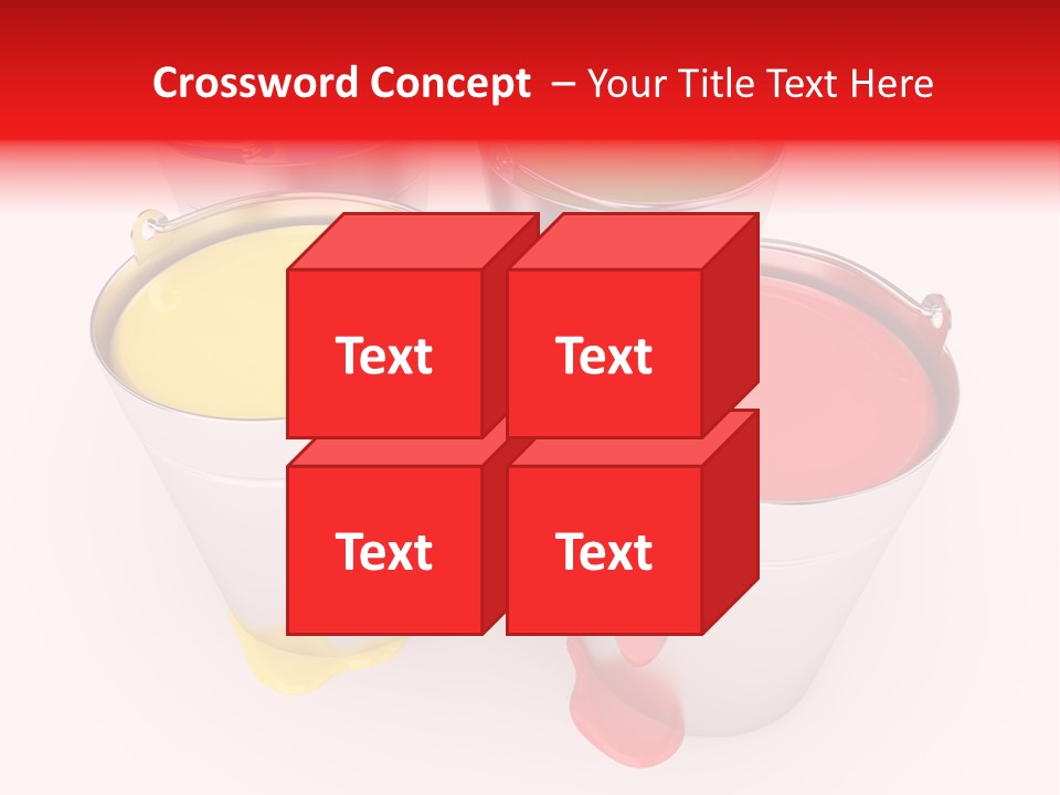 Buckets With A Paint PowerPoint Template