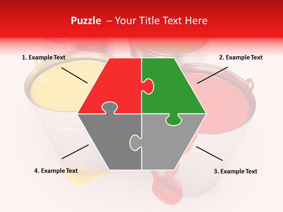 Buckets With A Paint PowerPoint Template