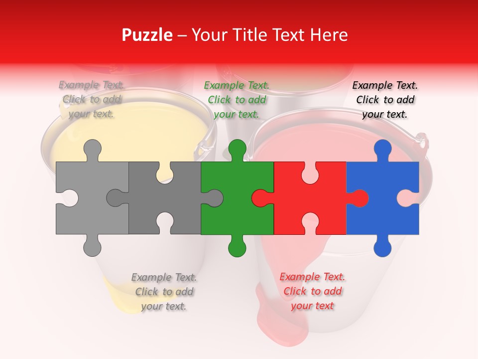 Buckets With A Paint PowerPoint Template