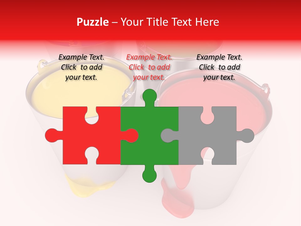 Buckets With A Paint PowerPoint Template