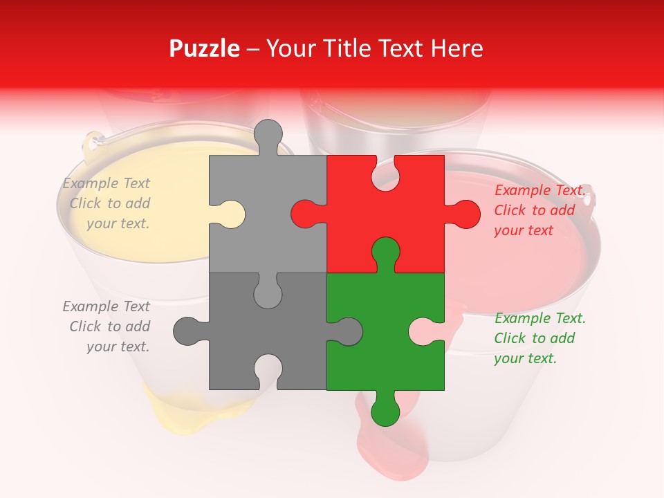 Buckets With A Paint PowerPoint Template