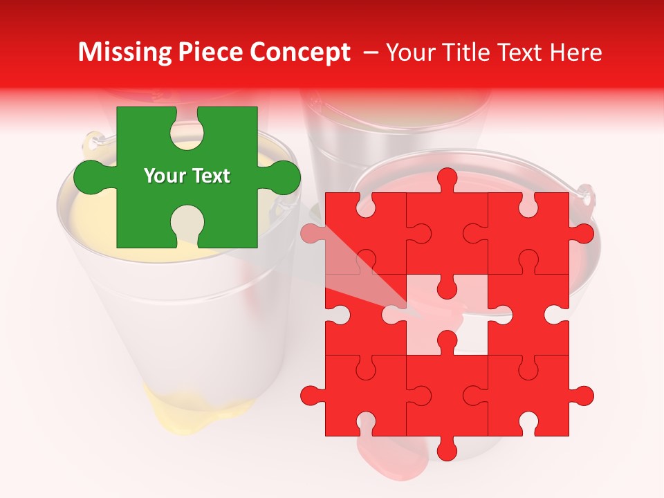 Buckets With A Paint PowerPoint Template