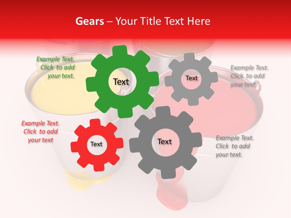 Buckets With A Paint PowerPoint Template