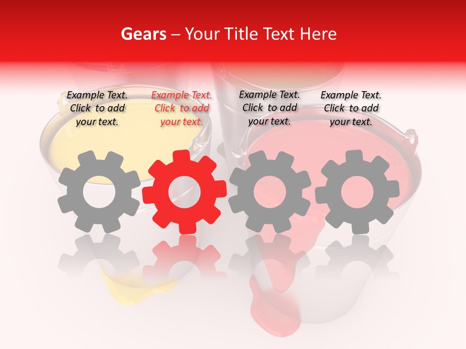 Buckets With A Paint PowerPoint Template