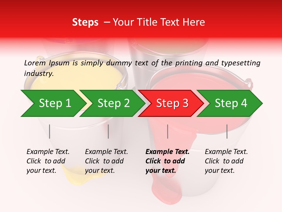 Buckets With A Paint PowerPoint Template
