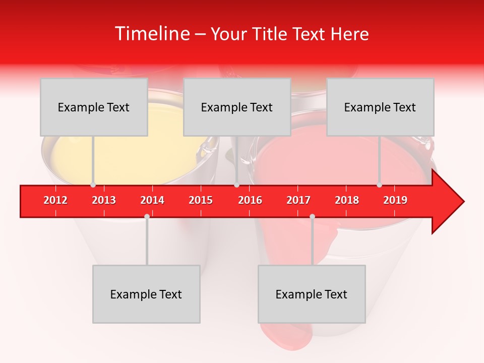 Buckets With A Paint PowerPoint Template