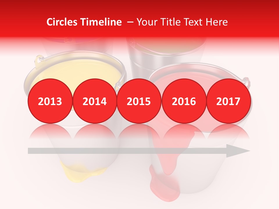 Buckets With A Paint PowerPoint Template