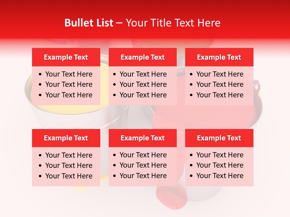 Buckets With A Paint PowerPoint Template