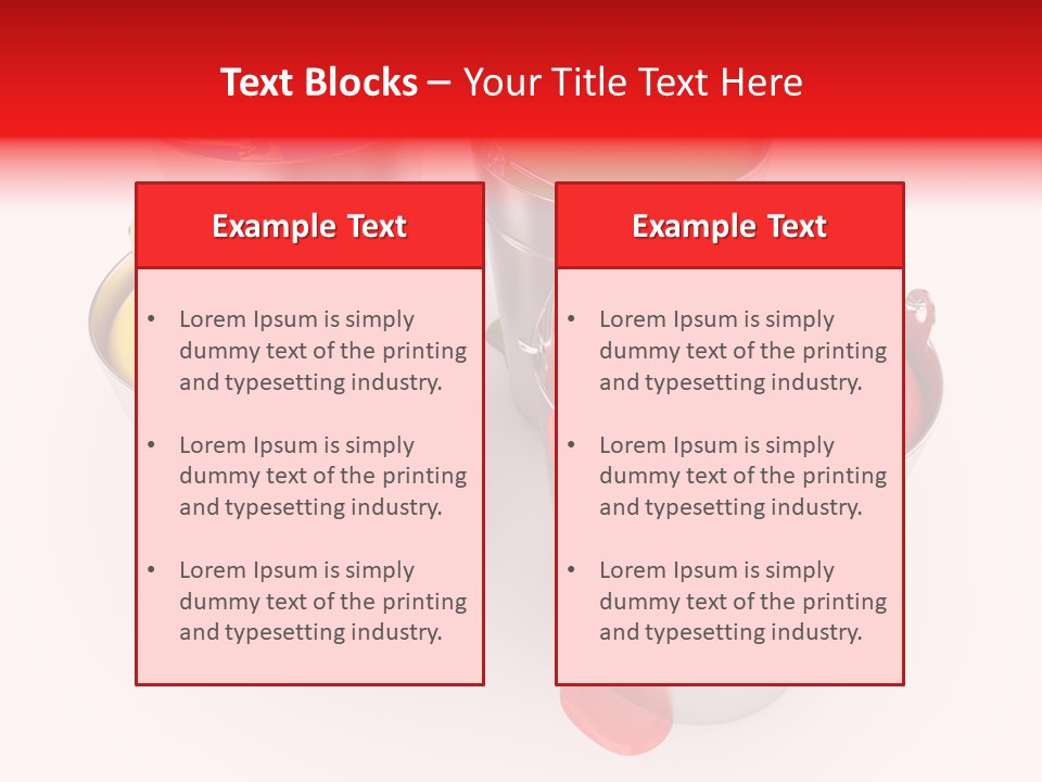 Buckets With A Paint PowerPoint Template