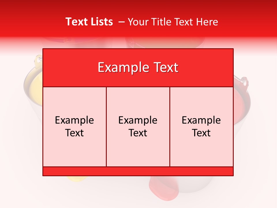 Buckets With A Paint PowerPoint Template