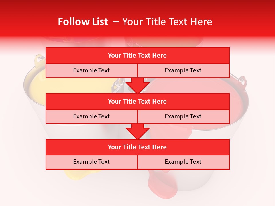 Buckets With A Paint PowerPoint Template